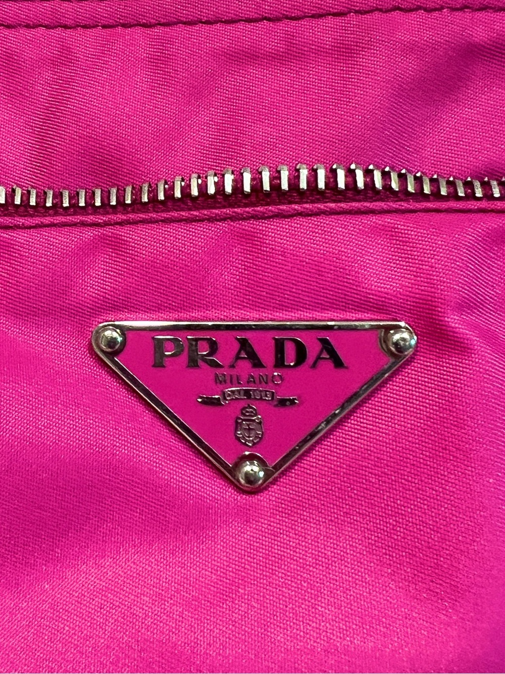PRADA⭐️Authentic! Hot Pink Nylon Crossbody or shoulder Bag! - Picture 5 of 13